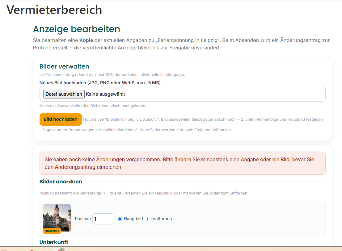 Anzeige bearbeiten